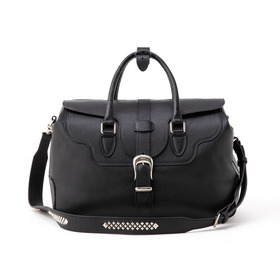 HFF×CALEE LEATHER BOSTON BAG
