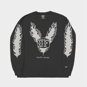 HFF FIRE PATTERN LOGO LS TEE