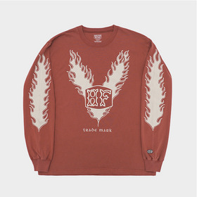 HFF FIRE PATTERN LOGO LS TEE