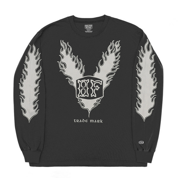 HFF FIRE PATTERN LOGO LS TEE 詳細画像 Burgundy 1