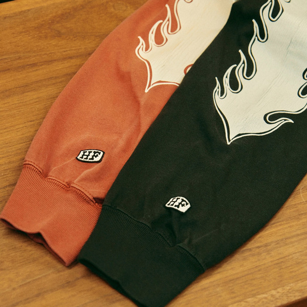 HFF FIRE PATTERN LOGO LS TEE 詳細画像 Burgundy 12