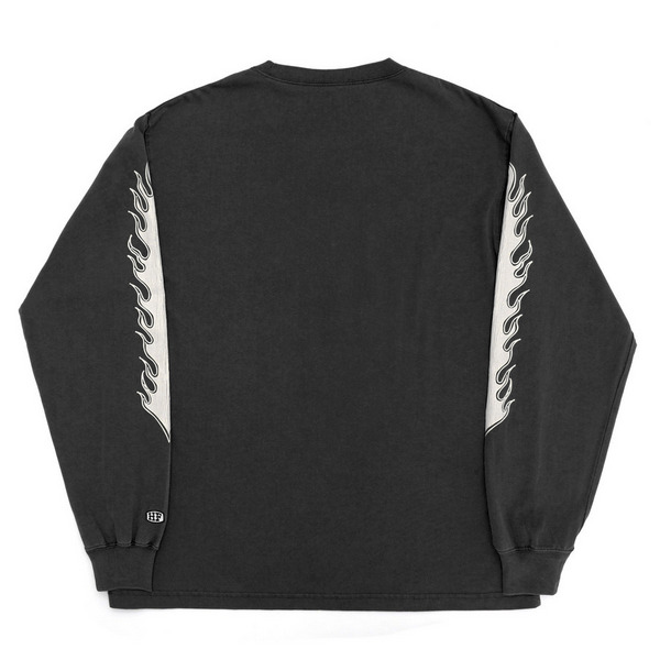 HFF FIRE PATTERN LOGO LS TEE 詳細画像 Burgundy 2