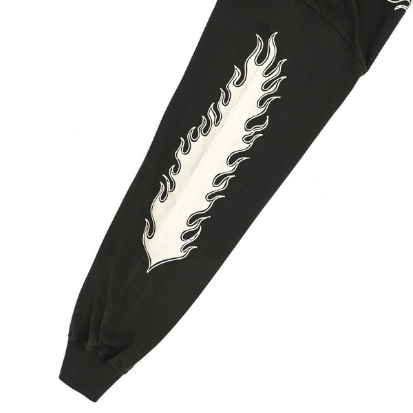 HFF FIRE PATTERN LOGO LS TEE 詳細画像 Burgundy 4