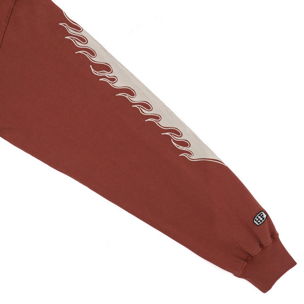 HFF FIRE PATTERN LOGO LS TEE 詳細画像 Burgundy 9