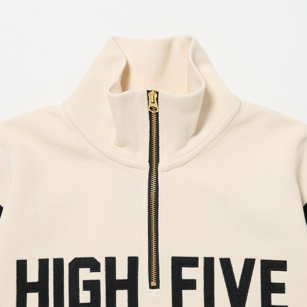 HFF PATCH LOGO HALF ZIP SWEAT 詳細画像 Offwhite&times;Black 4