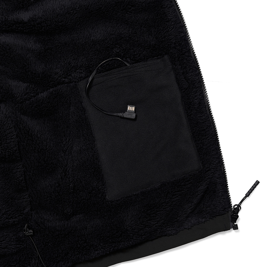 HIGH FIVE FACTORY Heat Boa Jacket 詳細画像 BlackxBeige 6
