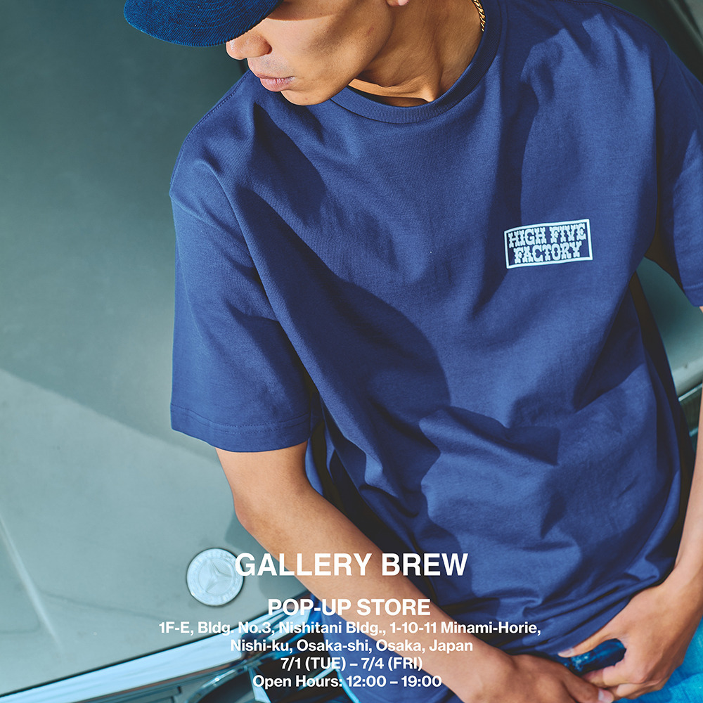 7月1日(火)〜7月4日(金）、大阪・南堀江のギャラリースペース「Gallery brew by WHATZIS」にてPOP-UPストアを開催。